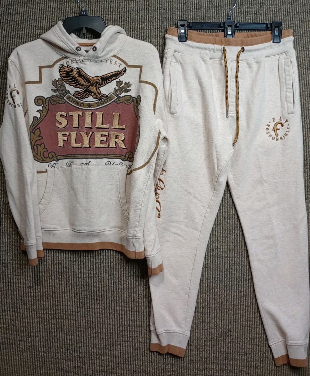 Born Fly Sweat Suit Still Flyer Medium Pants Large Sweatshirt